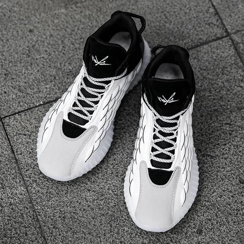 Men's Coconut Shoes Autumn Korean Version All-match High-top Shoes Boys Sports Shoes Students Casual Shoes Fitness Shoes Mesh Shoes