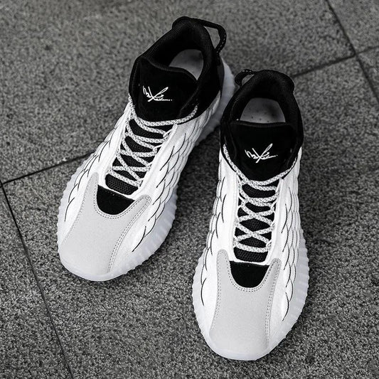 Men's Coconut Shoes Autumn Korean Version All-match High-top Shoes Boys Sports Shoes Students Casual Shoes Fitness Shoes Mesh Shoes