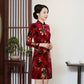 Chinese Women's Charming Mini Dress Evening Dress Dragon & Phoenix Cheongsam Qipao Large Size