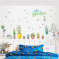 Hand-painted Potted Three Generations Removable Bedroom Living Room Decorative Wall Stickers
