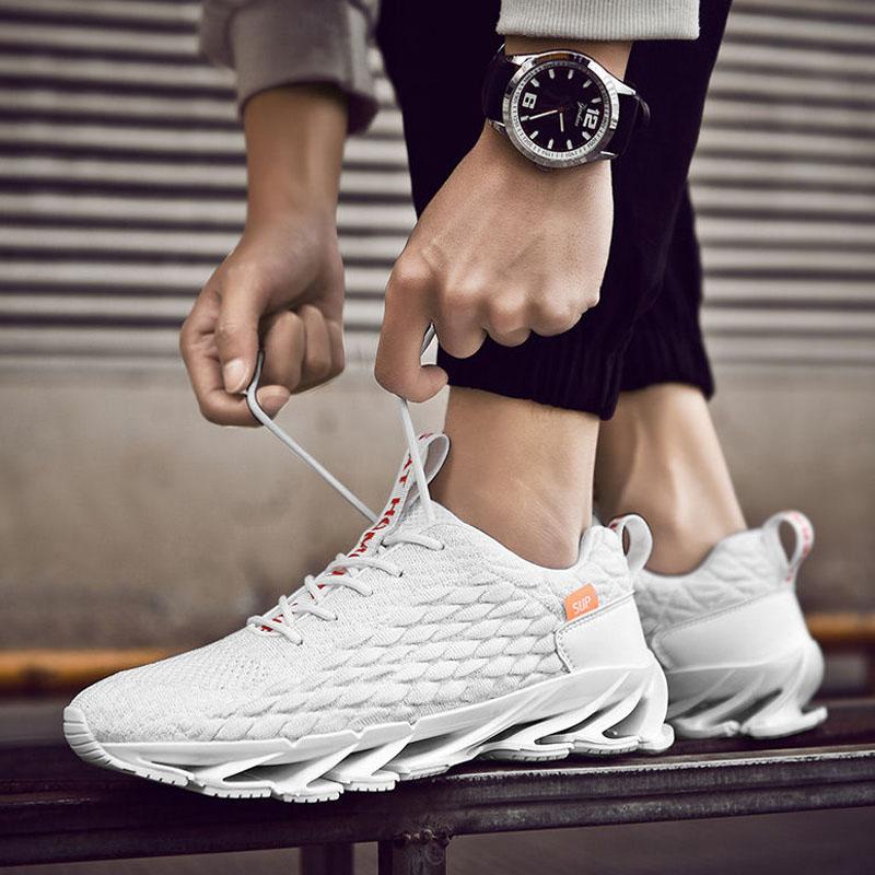 Fish Scale Blade Large Size Men's Shoes Running Shoes Gym Flying Mesh Sports Shoes