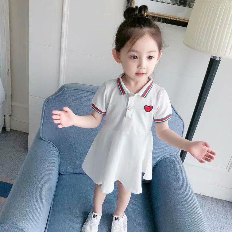 Summer Baby Girls Casual Clothes Dress Cherry Print Short Sleeve Dress Kids Toddler Pageant Dresses