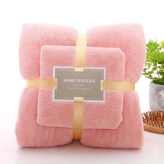 Bath Towel Flannel Fabric Soft Large Towel Set Thickened Chest Wrapped Pure Cotton Absorbent Soft Bath and Quick-drying