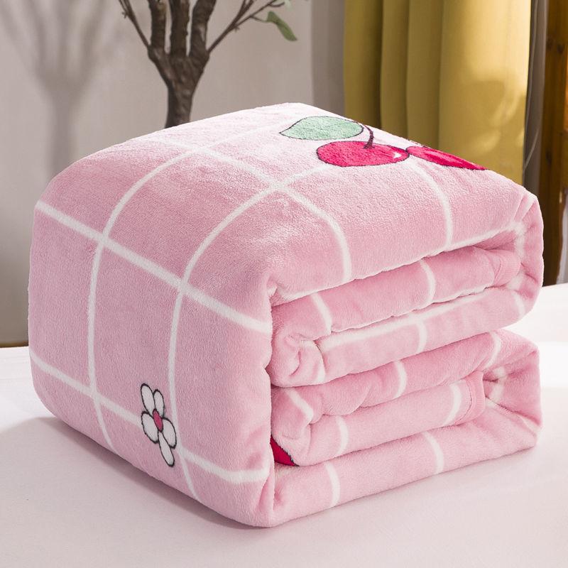 Skin-friendly Flannel Blanket Warm Napping Leisure Blanket Towel Blanket Single Double Summer Blanket