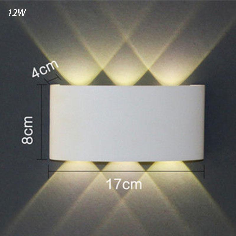 Nordic Led Wall Lamp Aluminum Outdoor Indoor White Black Stairs Bedroom Bedside Bathroom wall Light