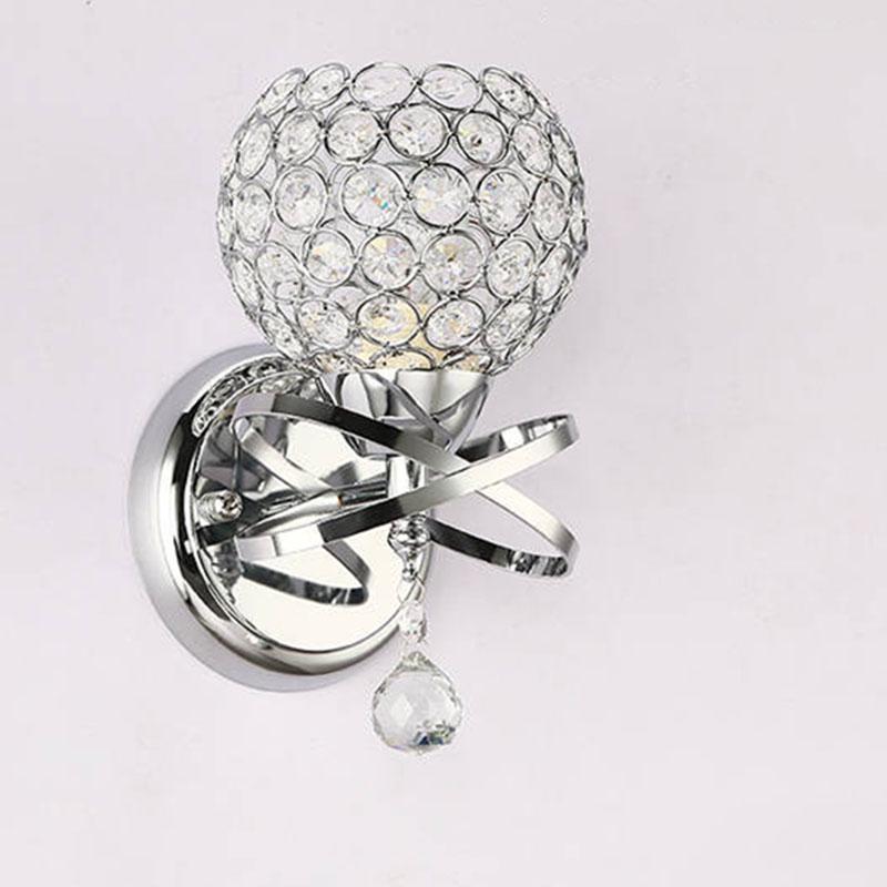 LED Crystal Wall lamp Wall  Light Creative Bedroom Bedside Wall Lamp Crystal Lights Gold/Sliver