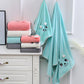 Flannel Soft Bath Towels Bath Towels Cute Pure Cotton Absorbent Household Non-linting Bath Towels Skin-friendly Soft and Washable Without Fading