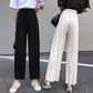 Two-piece Suit Clothes Summer Casual Wide-leg Nine-point Pants Round Neck Short-sleeved T-shirt Women's Casual Sports Suit Home Casual Wear