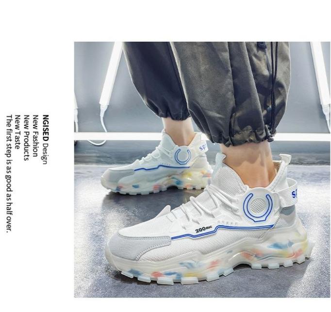 Men's Sports Shoes Trend Wild Casual Shoes Thick-soled Increase Sports Running Shoes Old Shoes Trend