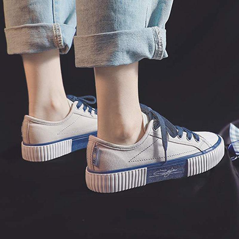 Biscuit Shoes Women's Canvas Shoes Women Korean Style All-match Sneakers for Students Low-top Shoes Women's Summer Canvas Shoes