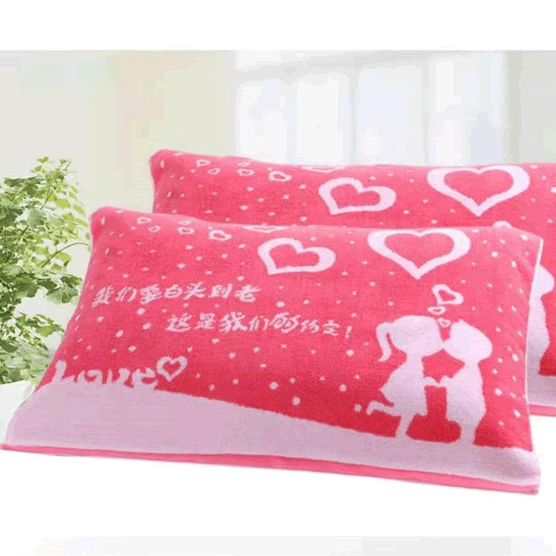 Increase Thicker Soft Comfortable Couple Terry Absorbent Pillow Towel Four Seasons Adult Pure Cotton Cartoon Pillow Towel