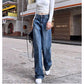 Fashion Women High Waist Casual Straight Tube Wide Leg Pants Vintage Jeans Jeans Woman