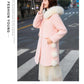 Fashion Women's Woolen Coat Popular Korean Imitation Mink Velvet Gold Mink Mid-length Coat