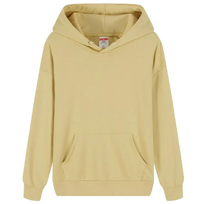 Macaron Pure Color Sweatshirts Loose and Lazy Pure Color Hooded Sweater Men Long-sleeved Sports Cotton Terry Soft Top