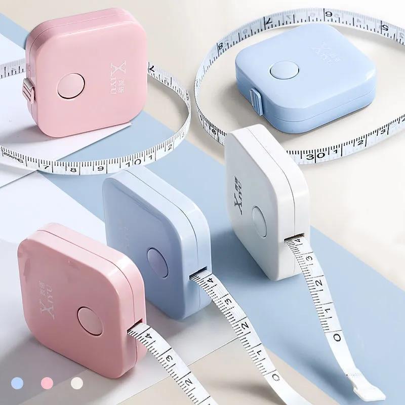 1/5pcs Mini Tape Measure 2m Self-locking Soft Ruler for Measuring Bust and Cutting Clothes Stationery Meter RulerA