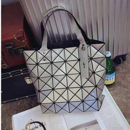 Luminous sac bao Bag Diamond Tote Geometric Quilted Shoulder Bags laser Plain Folding Handbags bolso