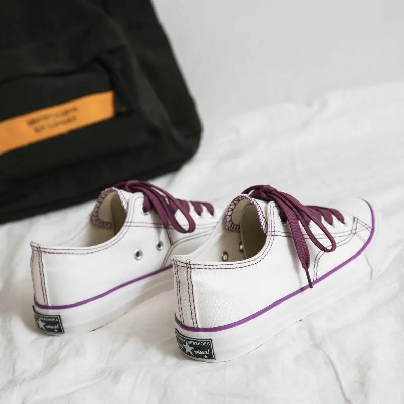 Women's Canvas Shoes Student White Shoes Korean Style Flat Shoes Breathable Sneakers Casual Shoes for Girls