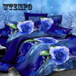 Four-piece 3D Printed Quilt Cover Simple Bedroom Bedding Soft Household Items Set