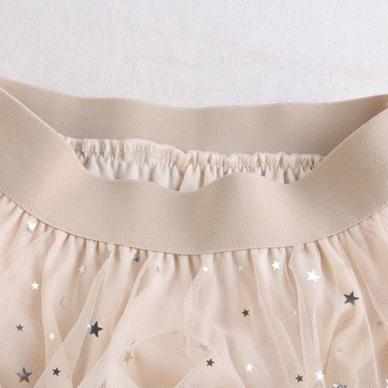 Star Sequins Irregular Velvet Mesh Skirt Mid-length Skirt Plus Size A-line Skirt Fairy Skirt Four Seasons Skirt