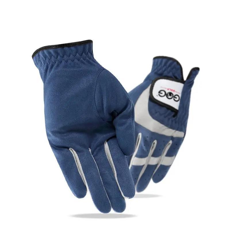 A Pair of Golf Gloves Wear-resistant Breathable Blue Training Golf Gloves Left and Right Hands