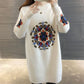 Autumn and Winter Mid-length Coat Loose Casual Thick Top Long Sleeve Knitted Sweater for Women