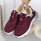 Winter Plus Velvet Thickening Warm Flat Non-slip Cotton Boots Female Pedaling Comfortably In The Snow