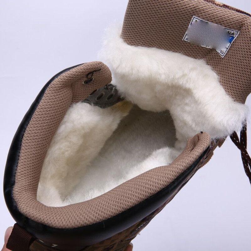 Cotton Shoes Outdoor Wool Cold Boots Fur One Winter Snow Boots Men's High-top Warm Cotton Boots Camouflage