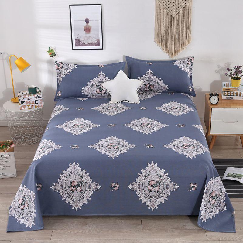 Cotton Three-piece Set One-piece Bed Sheet Two Pillowcases Cotton Can Not Afford The Ball Double Bed Single Twill Skin-friendly Fine Coarse Cloth