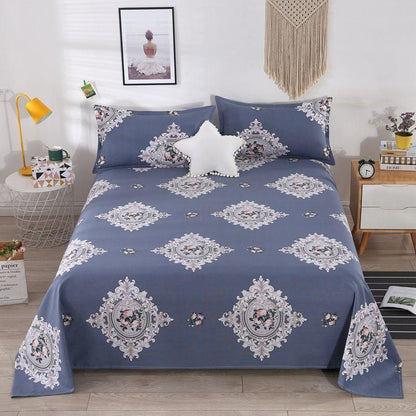 Cotton Three-piece Set One-piece Bed Sheet Two Pillowcases Cotton Can Not Afford The Ball Double Bed Single Twill Skin-friendly Fine Coarse Cloth