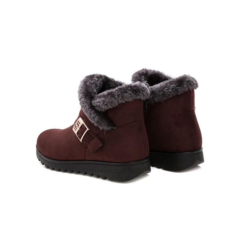 Women Snow Boots Winter Warm Thick Fur Boots Non Slip Flat Couple Boots Ankle Booties Woman Outdoor Footwear