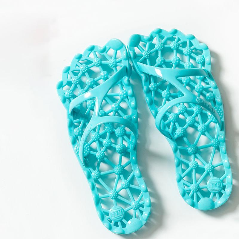 Hollow Home Leaking Bathing Massage Slippers Sandals and Slippers Women's Foot Massage Slippers Hard Bottom Painless Minor Massage
