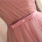 Fashion Solid Tulle One Shoulder Bandage Short Formal Wedding Evening Party Prom Bridesmaid Dress