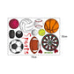 [sticker ]Various Ball Wall Stickers For Kids Rooms Baby Room Nursery Kitchen Living Room Bedroom F