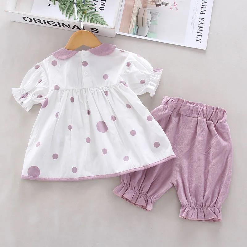 Kids Girls Clothing Sets Summer New Style Brand Baby Girls Clothes Short Sleeve T-Shirt+Pant Dress 2Pcs Children Clothes Suits