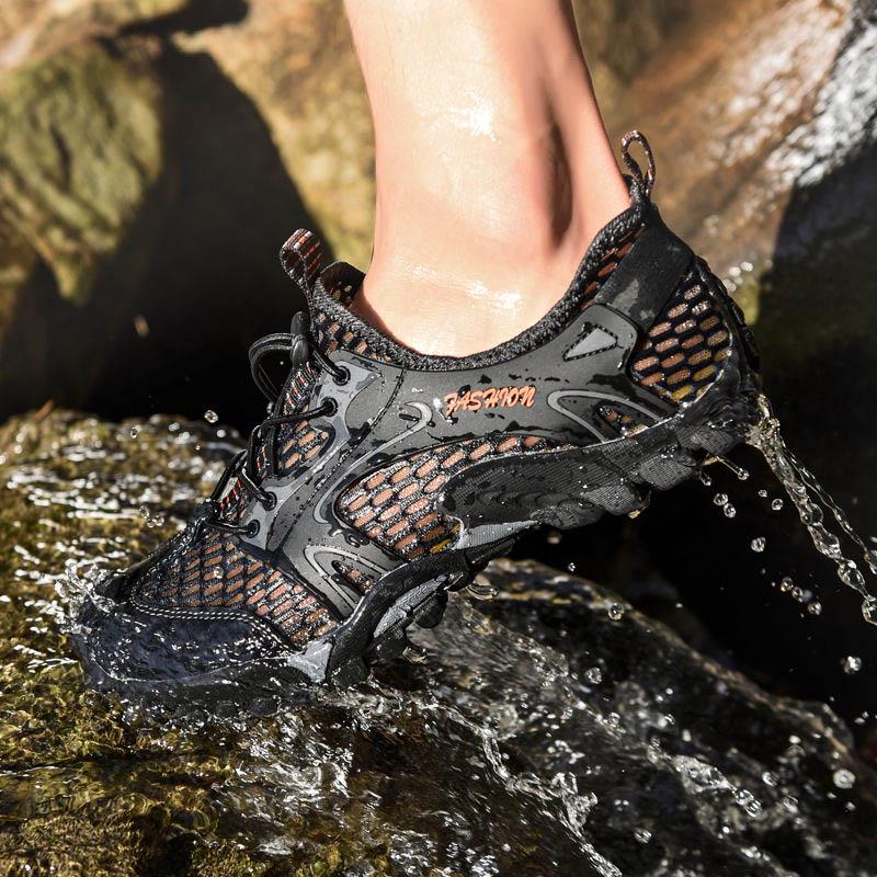 Plus Size 38-46 Summer Men Sneakers Hiking Shoes Lightweight Breathable Basketball Running Shoes Deodorant Mesh Casual Shoes