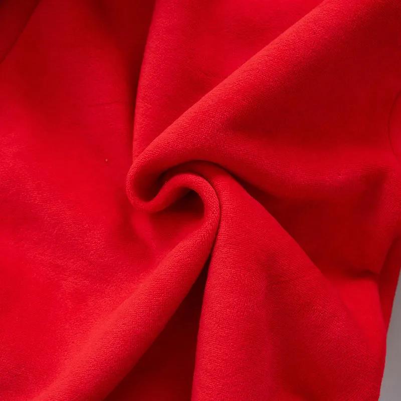 Double-faced Fleece Girls Two-piece Long-sleeved Plus Fleece Sweater Pants Spring, Autumn and Winter  Simple Fashion Suit Middle Small Children