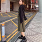 S-XXL Mid-calf Sweater Dress with Belt Women Spring and Autumn Plus Size Hooded Long Sleeve Loose Dress Thicken Cotton
