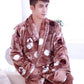 Men Large Size Bathrobe Pajama Dragon Print Robe Coat Water-absorbent Quick-drying Home Clothes Long