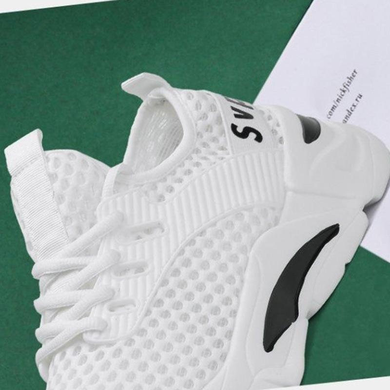 Summer Men's Mesh Shoes Breathable Thin All-match Sneakers Hollow Running Casual Mesh Shoes