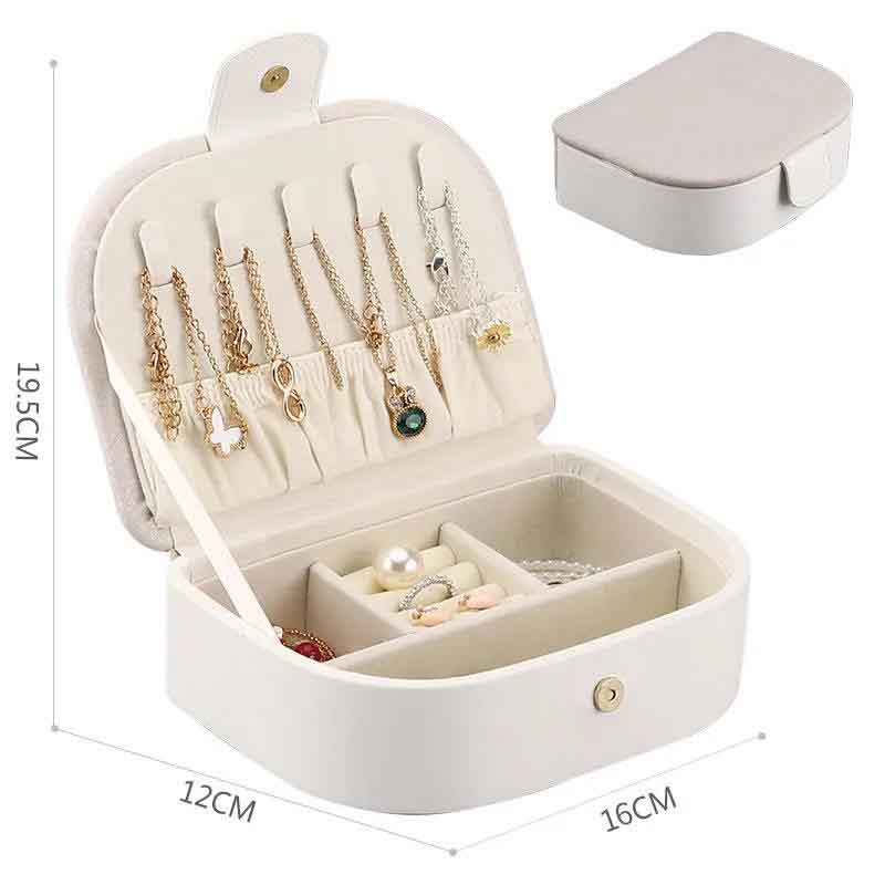 Jewelry Storage Box Small Necklace Ring Earrings Earrings Storage Artifact Portable Travel Simple Jewelry Jewelry Box