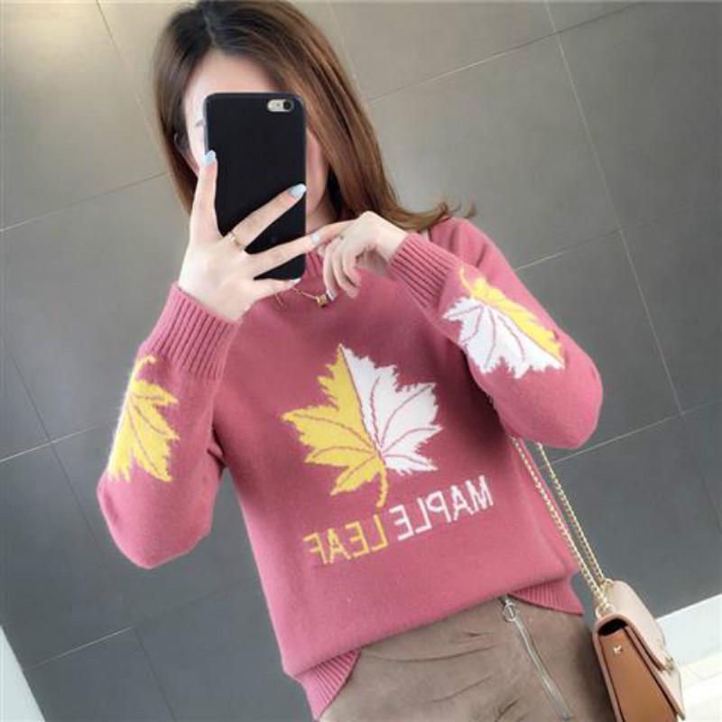 Pofu Love Autumn and Winter Sweater Half-High Collar Thick Pullover Warm Long Sleeve Bottoming Shirt