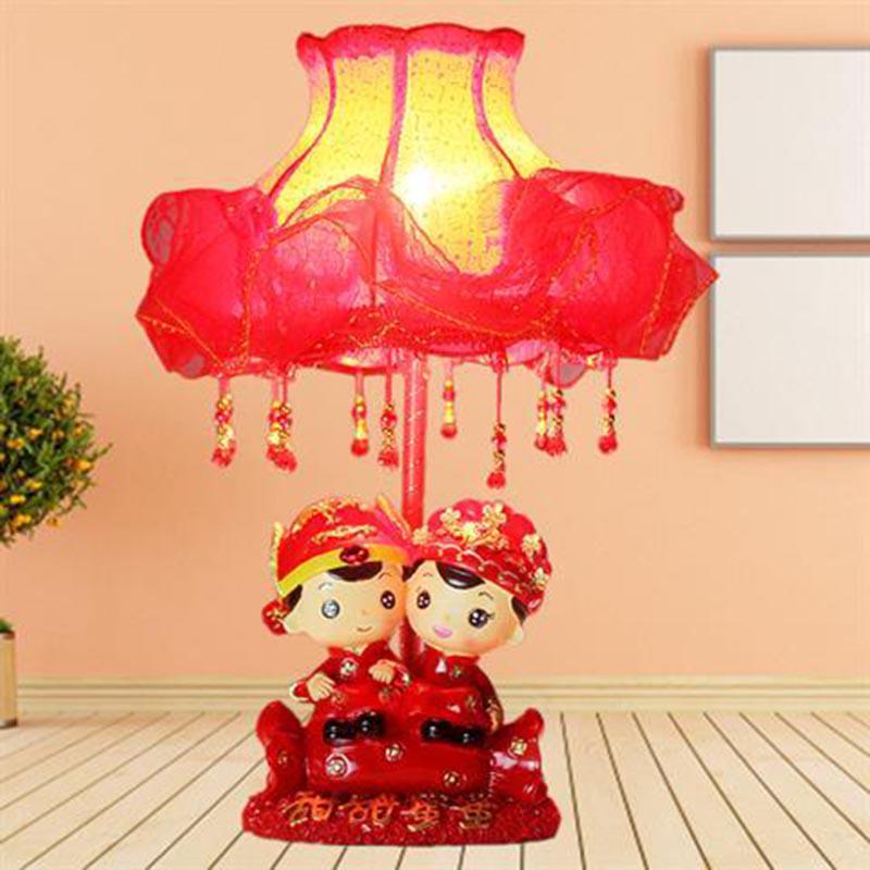 Chinese Style LED Bedroom Crystal Table Lamp Bed Lamp Modern  Light Switch Table Lamps Living Room