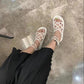 European Roman Sandals Women's Summer Leather Flat Casual All-match Beach Foot Ring Strap Sandals