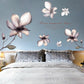 New purple dream flower magnolia flower bedroom sofa pvc transparent film