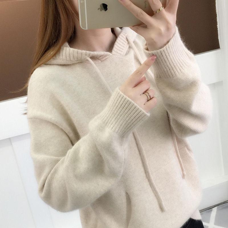 Pofulove (guaranteed against hair loss) autumn and winter pullover sweater women sweater women hooded sweater women