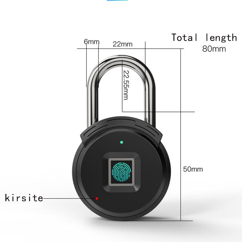 Fingerprint Padlock Intelligent Lock Dormitory Locker Warehouse Door Security Lock Outdoor Remote Authorization Password Padlock