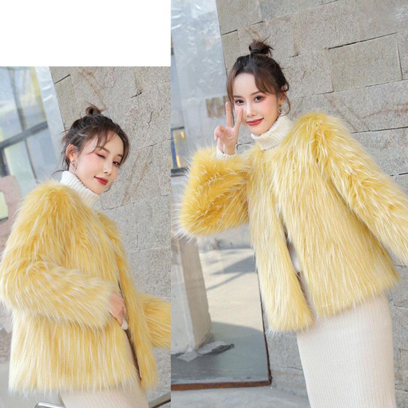 Autumn and Winter Short Mink Fur Coat Fashion Simple Coat Long Sleeve Temperament Female Jacket