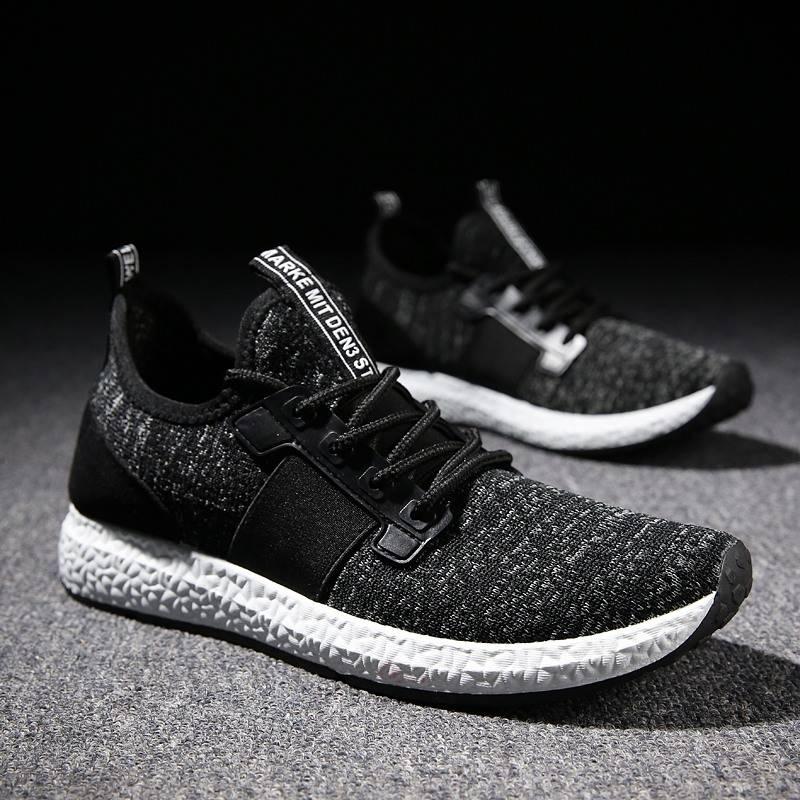 Fly -Woven Breathable Shoes Male Low Top Training Shoes Casual Lightweight Shoes Running Sneakers