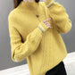 Autumn/winter Thick Pullover Sweater Thick Line Loose Half Turtleneck Sweater Large Size Cover Belly Casual Blouse