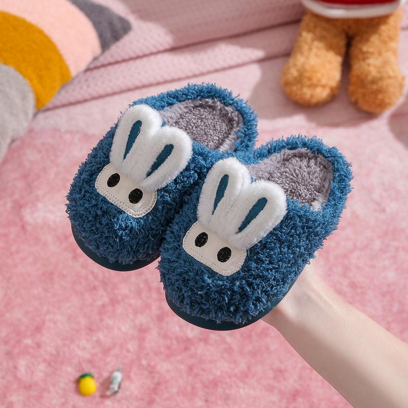 Winter Children's Cotton Slippers Indoor Non-slip Home Slippers Warm Plush Baby Slippers